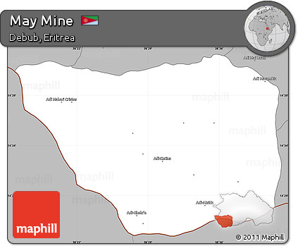 Gray Simple Map of May Mine