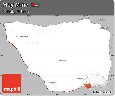 Gray Simple Map of May Mine