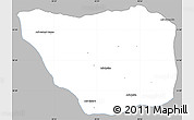 Gray Simple Map of May Mine, single color outside