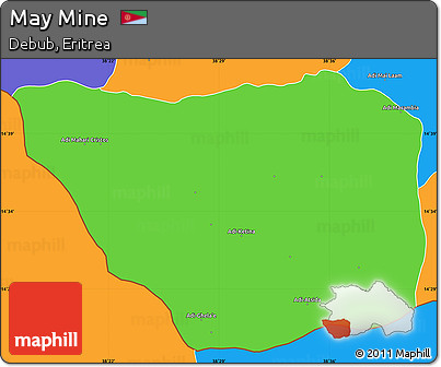 Political Simple Map of May Mine