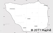 Silver Style Simple Map of May Mine, cropped outside