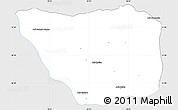 Silver Style Simple Map of May Mine, single color outside
