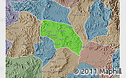 Political Map of Mendefera, semi-desaturated