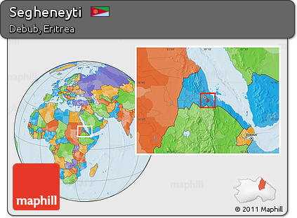 Political Location Map of Segheneyti