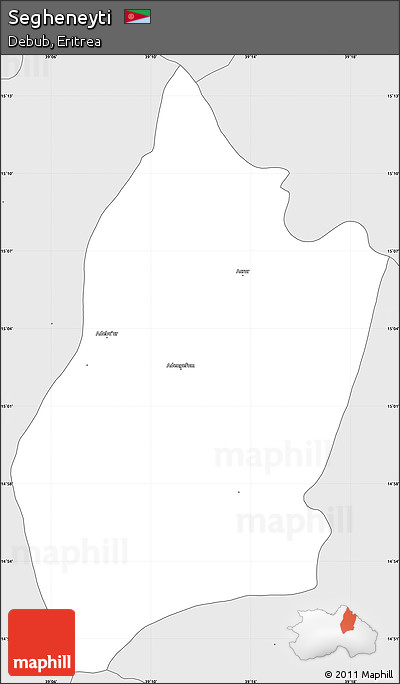 Silver Style Simple Map of Segheneyti