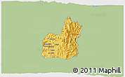 Savanna Style 3D Map of Sen'afe, single color outside