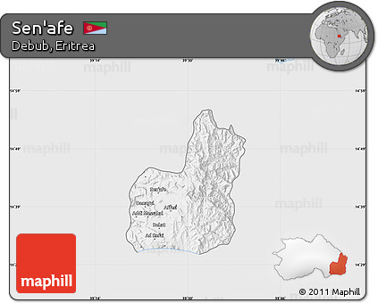 Silver Style Map of Sen'afe, single color outside