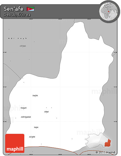 Gray Simple Map of Sen'afe