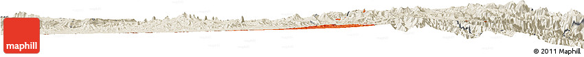 Political Horizon Map of Tsorena, shaded relief outside