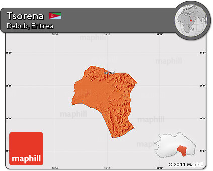 Political Map of Tsorena, cropped outside