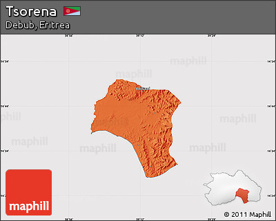 Political Map of Tsorena, cropped outside