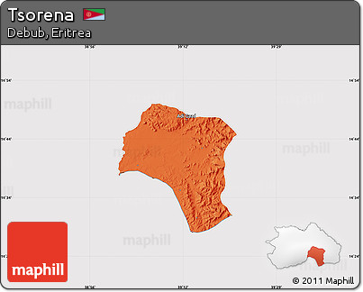 Political Map of Tsorena, cropped outside