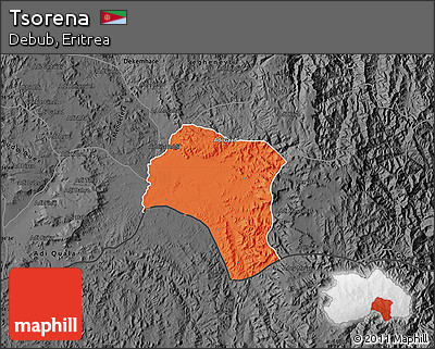 Political Map of Tsorena, darken, desaturated