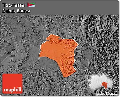 Political Map of Tsorena, darken, desaturated