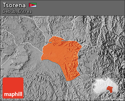 Political Map of Tsorena, desaturated