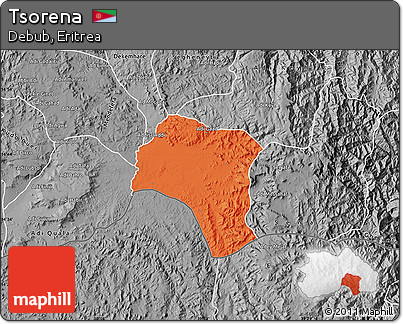 Political Map of Tsorena, desaturated