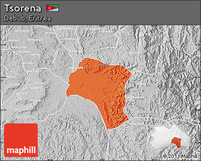Political Map of Tsorena, lighten, desaturated