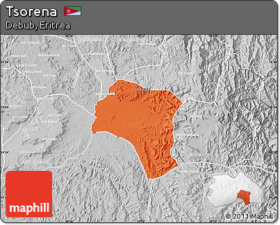 Political Map of Tsorena, lighten, desaturated
