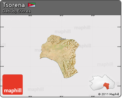 Satellite Map of Tsorena, cropped outside