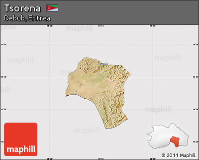 Satellite Map of Tsorena, cropped outside