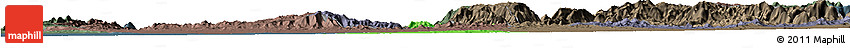 Political Horizon Map of Akurdet, darken, semi-desaturated