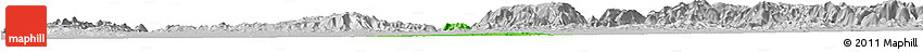 Political Horizon Map of Akurdet, lighten, desaturated