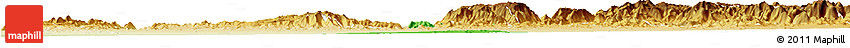 Political Horizon Map of Akurdet, physical outside