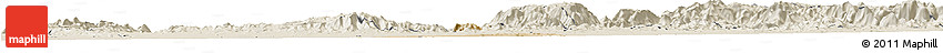 Satellite Horizon Map of Akurdet, shaded relief outside