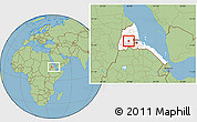 Savanna Style Location Map of Akurdet, highlighted country, within the entire country