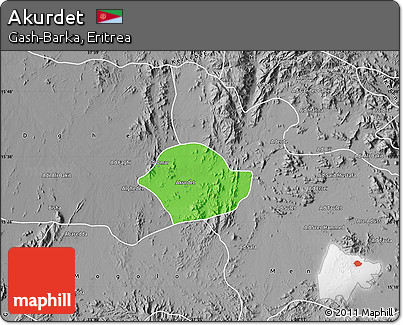Political Map of Akurdet, desaturated