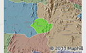 Political Map of Akurdet, semi-desaturated