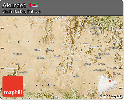 Satellite Map of Akurdet