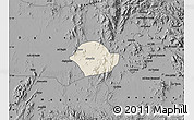 Shaded Relief Map of Akurdet, darken, desaturated