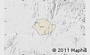 Shaded Relief Map of Akurdet, lighten, desaturated