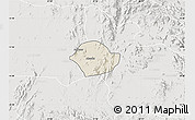 Shaded Relief Map of Akurdet, lighten, semi-desaturated