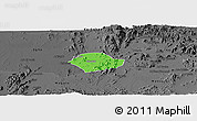 Political Panoramic Map of Akurdet, darken, desaturated