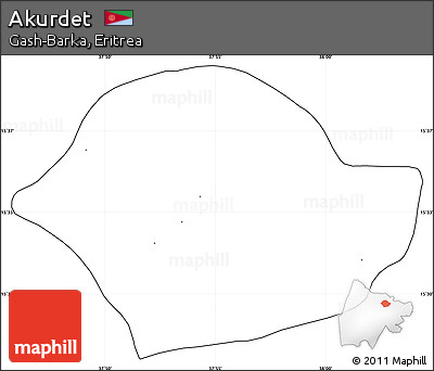 Blank Simple Map of Akurdet, cropped outside, no labels