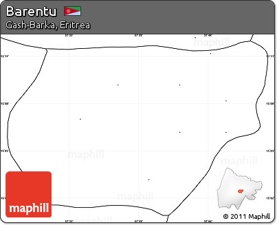 Blank Simple Map of Barentu, no labels