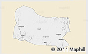 Classic Style 3D Map of Dghe, single color outside