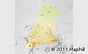 Physical 3D Map of Forto, lighten, desaturated