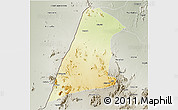 Physical 3D Map of Forto, semi-desaturated
