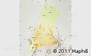 Physical Map of Forto, lighten, semi-desaturated