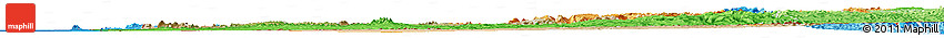 Satellite Horizon Map of Gash-Barka, political shades outside