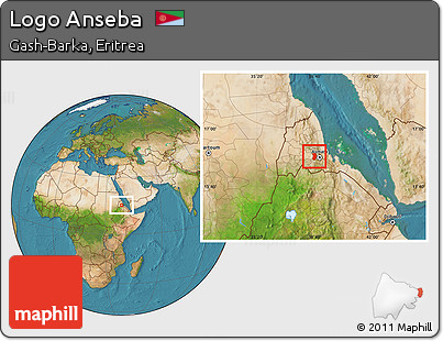 Satellite Location Map of Logo Anseba