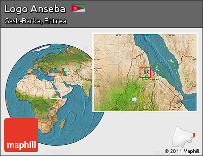 Satellite Location Map of Logo Anseba