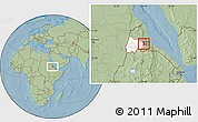 Savanna Style Location Map of Logo Anseba, highlighted parent region, hill shading