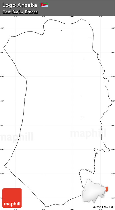 Blank Simple Map of Logo Anseba, cropped outside, no labels