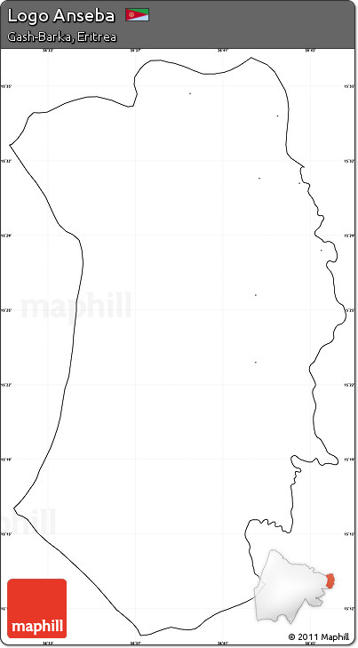 Blank Simple Map of Logo Anseba, cropped outside, no labels