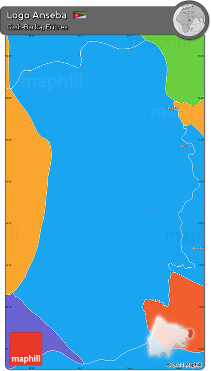 Political Simple Map of Logo Anseba