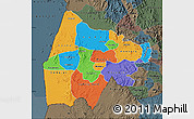 Political Map of Gash-Barka, darken, semi-desaturated